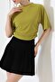Women's Sandy Side Gathered Short Sleeve Blouse - 6