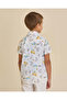 Boys White Printed Shirt And T-Shirt 2 Piece Set - 4