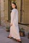 Slit Detailed Combed Cotton Dress Ecru - 4