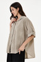Women's Mink Italian Floral Embroidered Scalloped Oversize Poplin Shirt Size 40 - 46 - 4
