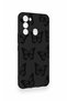 Tecno Spark 8C Compatible Black Butterfly Pattern Silicone Case - 3