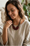 Handmade Multi-Row Wooden Beaded Authentic Necklace - 2