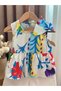 Bowknot Detailed Flounce Girls' Blouse and Shorts Set - 7
