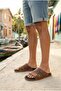 26019 Anatomical Flexible Comfortable Buckle Detailed Men's Slippers - 2