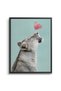 Lion Cub Butterfly Kids Wall Art | Portrait Framed Canvas Print | Luxury Islamic Decor for Kids Room - 2