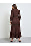Brown Broderie Detail Lace Insert Maxi Dress - 5