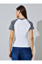 White Floral Print Raglan Sleeve T-Shirt - 5