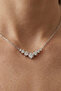 Zircon Stone Rowed Waterway Model V Necklace - 3