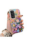 Redmi 15 5g Compatible Silicone Edge Hard Back Case Couple Phone Case with Floral Pattern
