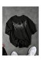 Men's Y2K Printed Oversized T-Shirt Black
