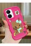 Vivo Y16 Compatible Case Camera Protector Red Silicone Couple Phone Case Kitty Pattern