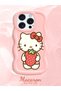 iPhone 14 Pro Max Compatible Case with Camera Protector Pink Silicone Couple Phone Case Kitty Pattern - 2