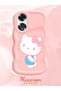 Oppo A60 Compatible Case Camera Protector Pink Silicone Couple Phone Case Kitty Pattern - 2