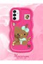 Samsung Galaxy M23 Compatible Case Camera Protector Red Silicone Couple Phone Case Kitty Pattern - 2