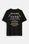 Heavy Metal Music Metallica and Justice for All Vintage Black Oversize Front and Back Printed T-Shirt - 2