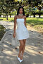 White Strapless Pocket Look Mini Dress - 2Y2322 - 4