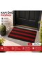 Delta Cc004A Red Black Non-Slip Sole Moisture Absorbing Dust Absorbing Door Mat Uv Resistant 45X70 cm