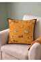 Orange Bohemian Horse Animal Figured 4-Piece Throw Pillow Cover 1 Runner Set 4Kmbs339-Rs - 5