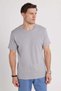 Unisex 5-Pack Black-White-Burgundy-Navy-Grey Slim Fit 100% Cotton Crew Neck T-Shirt - 5