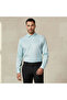 Men Slim Fit Spread Collar Textured Long Sleeve Shirt