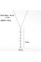 Star Detail Y Steel Necklace - Tarnish Resistant Anti-Allergic Silver Color - 9