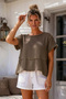 Mink Pool Collar Low Sleeve Washable Dirty Stitched Casual Cotton Long Back Woven Blouse 60 60 - 7