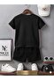 Summer Children's T-Shirt Shorts Unisex (Double Hello Kitty Printed) - 2