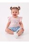 Cotton Cherry Patterned 2-Piece Girls' Set with Ruffle Detail - 2