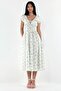 فستان ميدي من قماش البوبلين القطني المزين بالزهور من BUSEM - 5