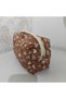 Set of 2 Skin Care Bag Makeup Bag Heart Brown Fluffy Organizer - 5