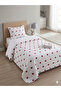 Single Person Pique Set |   Heart Pattern |   160X230 cm |   Multi-Purpose Bedspread & Blanket |   4 Seasons Thin Quilt - 2