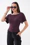 Women's Boat Neck Sleeveless Blouse with Stone Detail 260567 - 4