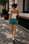 Strappy Pearl Detailed Crop Ottoman Blouse - 3