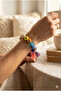 Colorful Evil Eye Beaded and Tasseled Eel-Made Special Design Bracelet