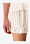 Women Quinn Striped Short Sleeve Shirt Shorts Beige Set - 2