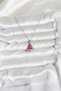 316L Steel Chain Silver Color Red Pine Tree Model Christmas Themed Women's Necklace - 2