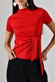 Women's Oysho Side Tie Detailed Short Sleeve Blouse - 5