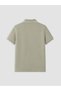 Vizyon New Season Green Polo Collar Textured Men's T-Shirt - 6
