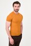 Knitted Slim Fit Crew Neck Men's T-Shirt Apricot - 36510.19Y - 3