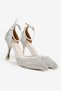 Women's Silver Heeled Stiletto Evening Dress Shoes – Wedding & Event - 8
