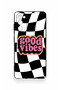 Samsung S20Fe Compatible Black Good Vibes Patterned Silicone Case - 4