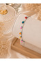 Silver Color Women's Bracelet with Colorful Strawberry Figures - 2
