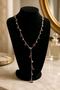 Luxurious Zircon Stone Figured Flashy Y Necklace - 2