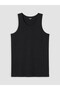 Black U-Neck Combed Cotton Men's Undershirt 3-Pack - 8