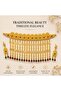 Gold-Plated Floral Statement Necklace Set with Matching Earrings - 2