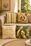 Pet Geese Patterned 4-Piece Throw Pillow Cover Set