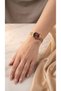 Women's Steel Watch Gold Color Burgundy Dial Old Money Vintage Oval Case Luxury Elegant Stylish Women's Wristwatch 2026 - 5