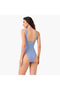 Women Striped Scoop Neck Swimsuit - 4