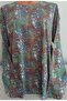 Er Clothing Paper Print Combed Cotton Blouse Long-Sleeve 3 Buttons Multicolor - 5