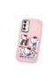 Samsung Galaxy M23 Compatible Case Camera Protector Pink Silicone Couple Phone Case with Kitty Pattern - 3
